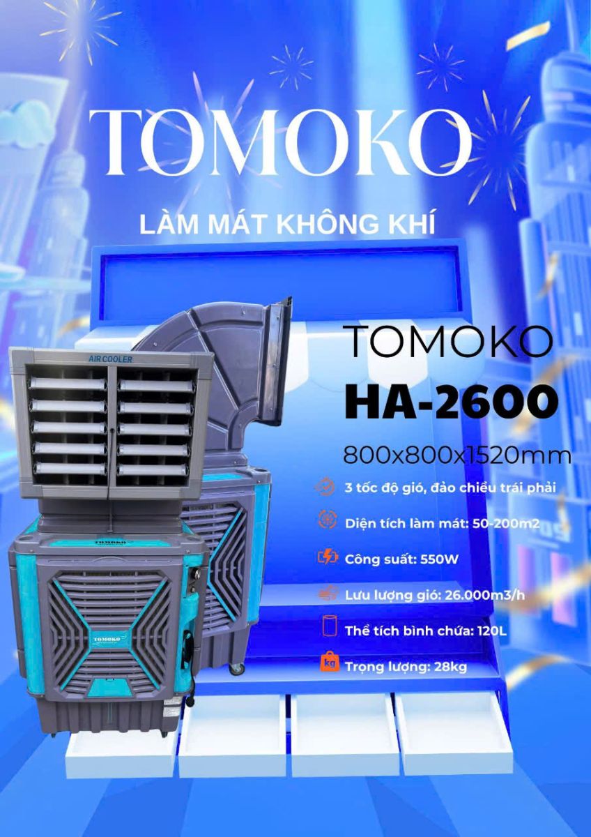 Ưu điểm nổi bật của máy làm mát Tomoko HA-2600 120L