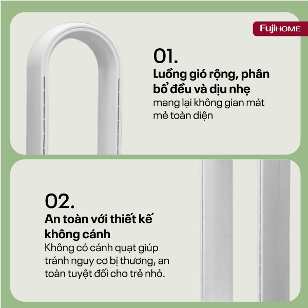 Đặc điểm nổi bật của quạt không cánh lọc không khí Fujihome BF065