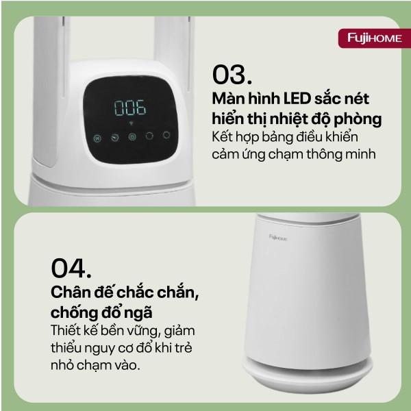 Đặc điểm nổi bật của quạt không cánh lọc không khí Fujihome BF065