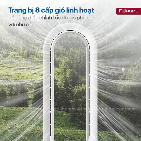 Ưu điểm nổi bật của quạt không cánh mini, lọc không khí khử khuẩn Anion + UV kết nối WIFI Fujihome BF18