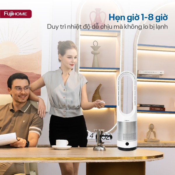 Ưu điểm nổi bật của quạt không cánh mini, lọc không khí khử khuẩn Anion + UV kết nối WIFI Fujihome BF18
