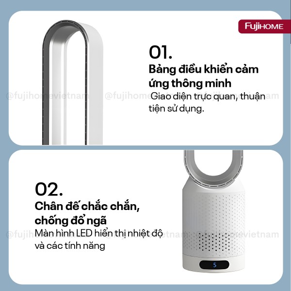 Ưu điểm nổi bật của quạt không cánh Fujihome BF16
