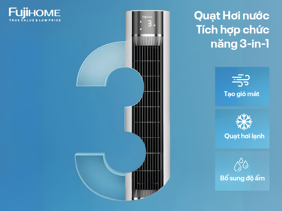 Đặc điểm nổi bật của quạt tháp hơi nước cao cấp Fujihome AC-18LE