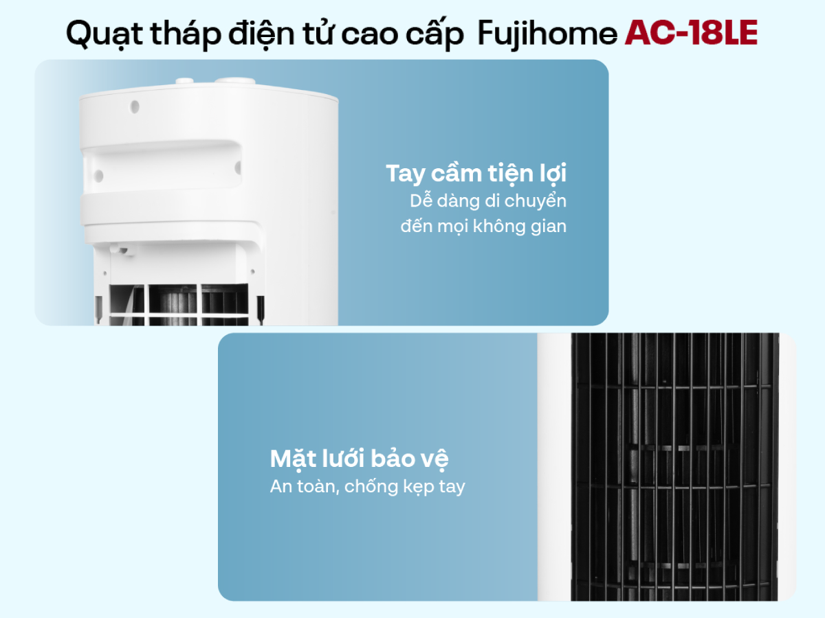 Đặc điểm nổi bật của quạt tháp hơi nước cao cấp Fujihome AC-18LE