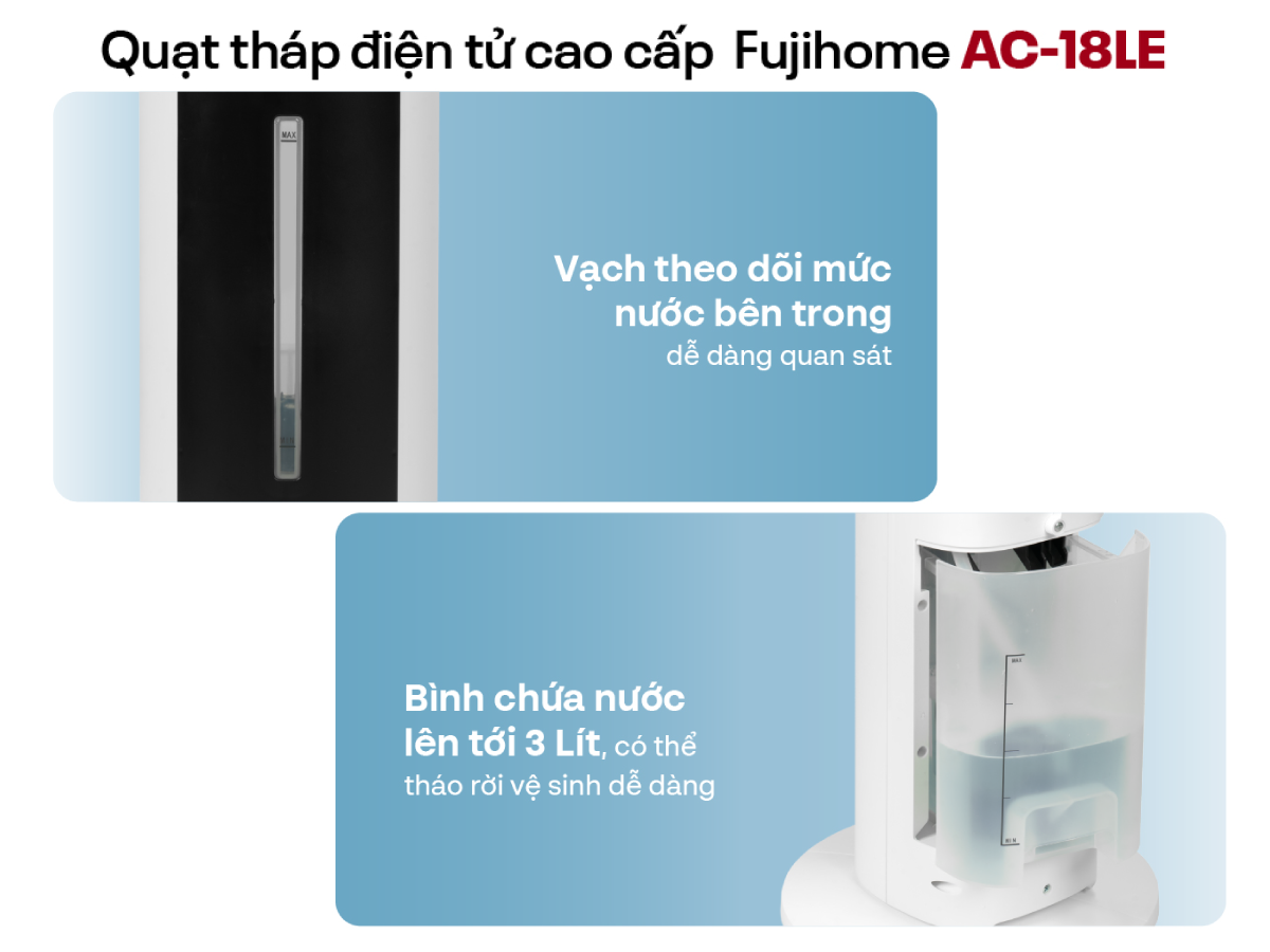 Đặc điểm nổi bật của quạt tháp hơi nước cao cấp Fujihome AC-18LE