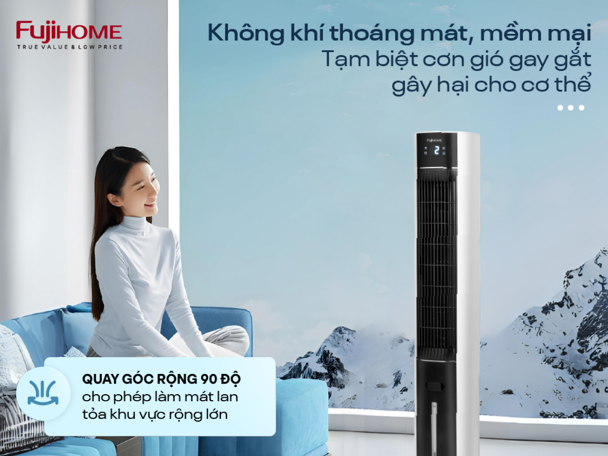 Đặc điểm nổi bật của quạt tháp hơi nước cao cấp Fujihome AC-18LE