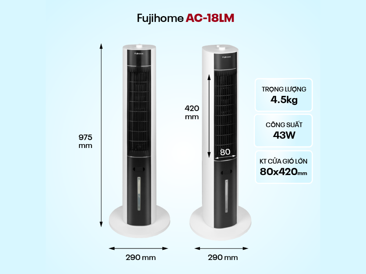 quạt tháp hơi nước cao cấp Fujihome AC-18LM