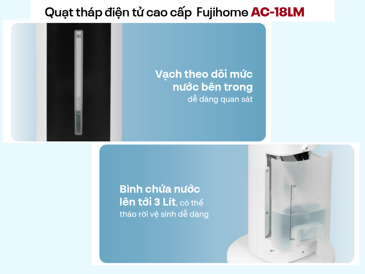 Điểm nổi bật của quạt tháp hơi nước Fujihome AC-18LM