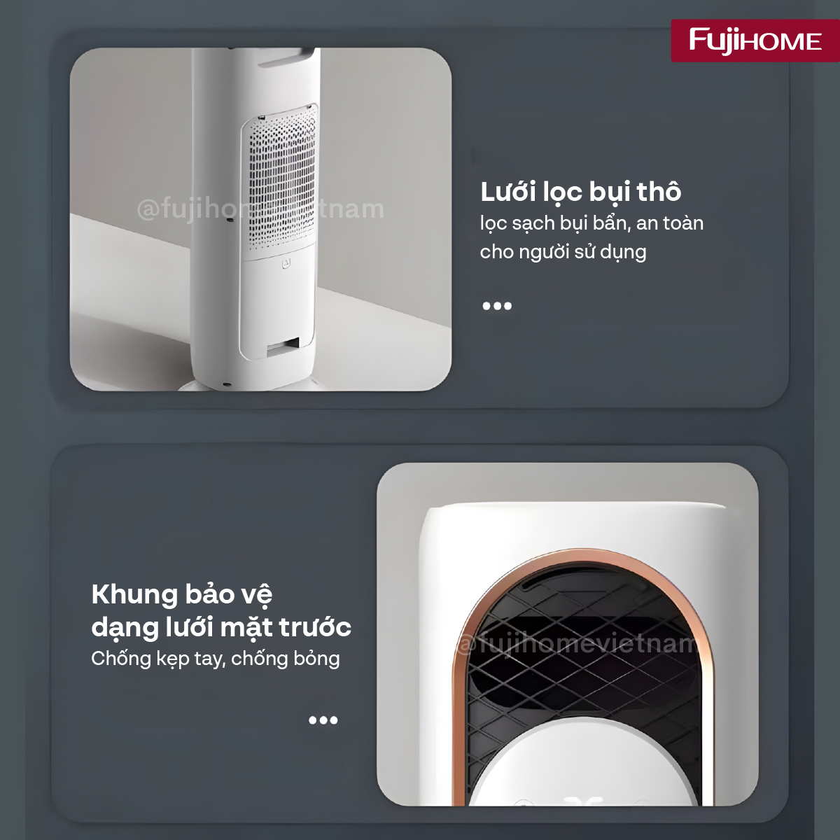Giới thiệu quạt làm mát, sưởi ấm và tạo ẩm 4 mùa Fujihome AC01