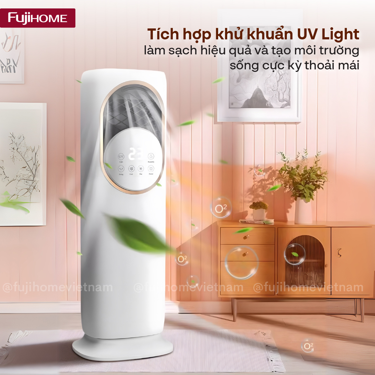 Giới thiệu quạt làm mát, sưởi ấm và tạo ẩm 4 mùa Fujihome AC01