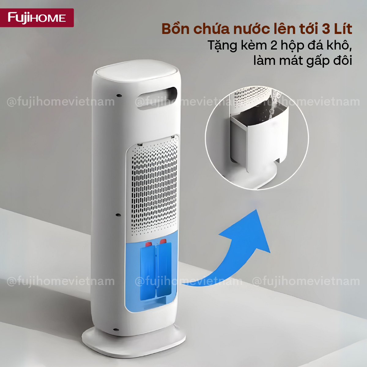 Giới thiệu quạt làm mát, sưởi ấm và tạo ẩm 4 mùa Fujihome AC01