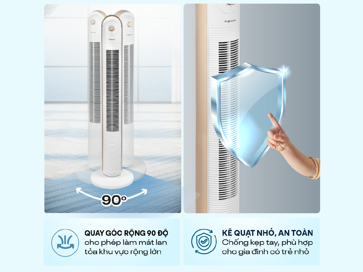 Đặc điểm nổi bật của quạt tháp cao cấp Fujihome TF-13EM