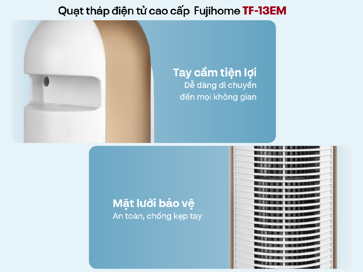 Đặc điểm nổi bật của quạt tháp cao cấp Fujihome TF-13EM