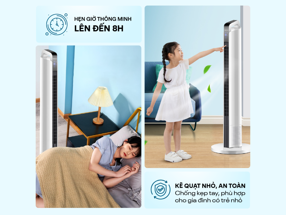 Đặc điểm nổi bật của quạt tháp điện tử cao cấp Fujihome TF-12HE