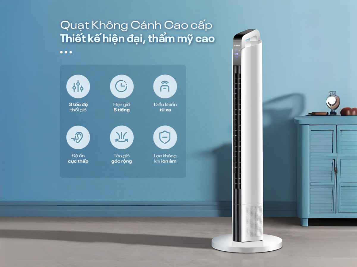 Đặc điểm nổi bật của quạt tháp điện tử cao cấp Fujihome TF-12HE