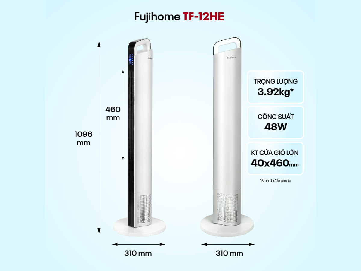 Giới thiệu quạt tháp điện tử cao cấp Fujihome TF-12HE