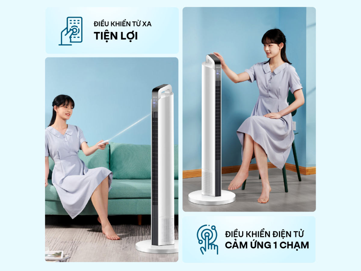Đặc điểm nổi bật của quạt tháp điện tử cao cấp Fujihome TF-12HE