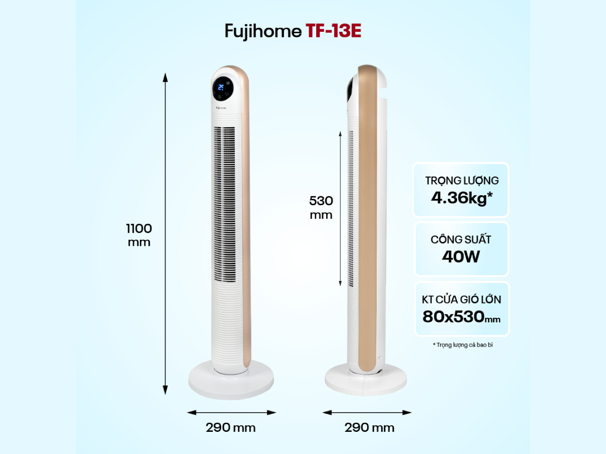 quạt tháp điện tử cao cấp Fujihome TF-13E