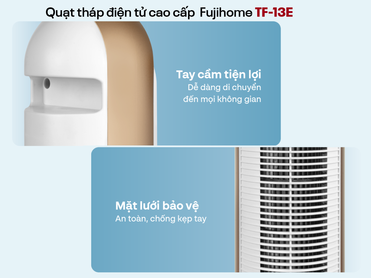 Đặc điểm nổi bật của quạt tháp điện tử cao cấp Fujihome TF-13E