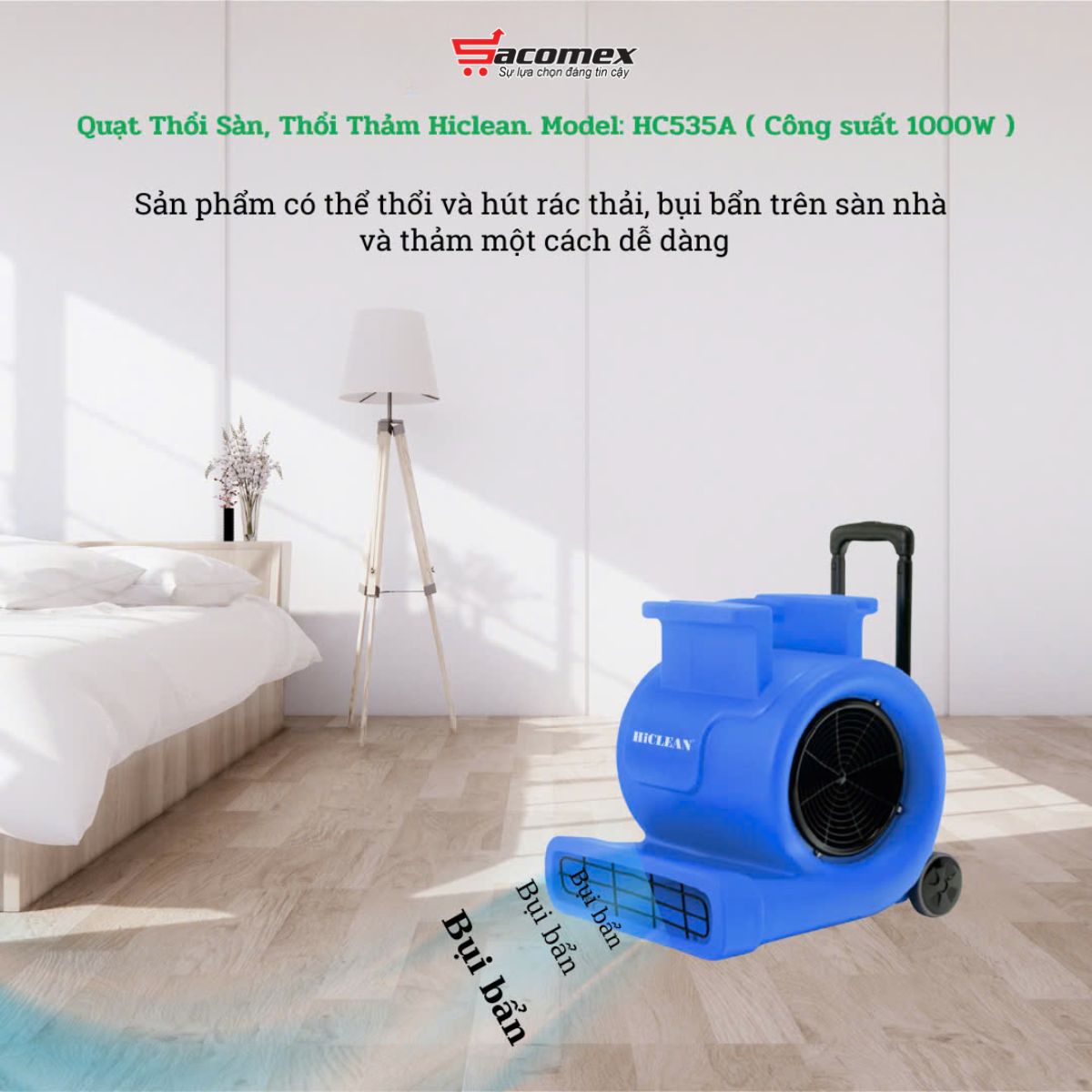 Ứng dụng thực tế của quạt thổi sàn HiClean HC535A