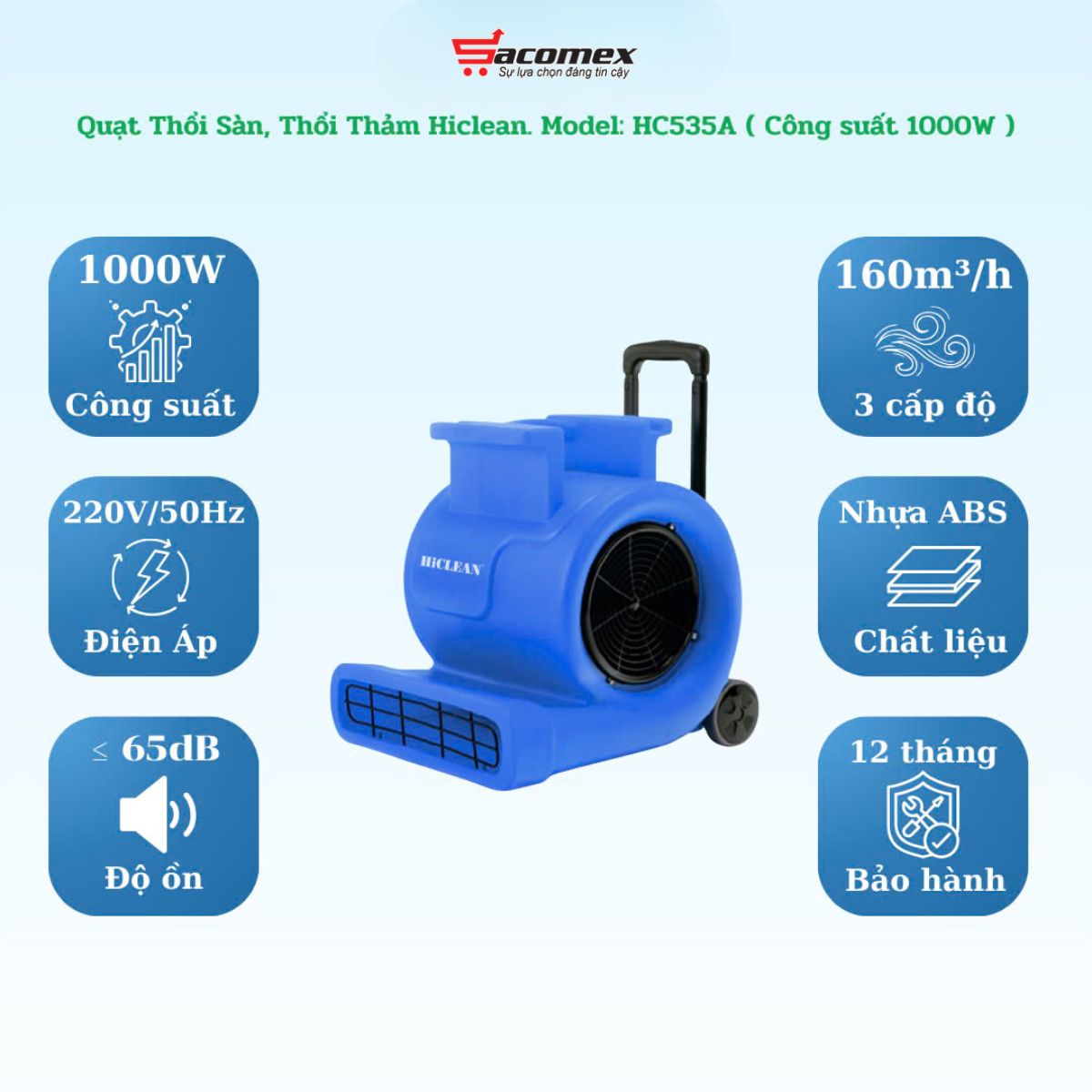 Ưu điểm nổi bật của quạt thổi sàn HiClean HC535A