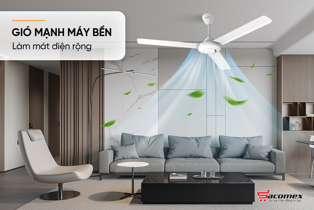 Giới thiệu quạt trần 3 cánh Sunhouse SHD7657