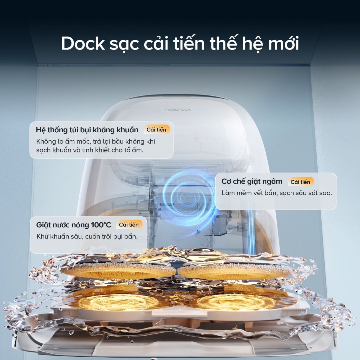 Ưu điểm nổi bật của Robot hút bụi lau nhà Roborock QRevo Curv 2 Pro