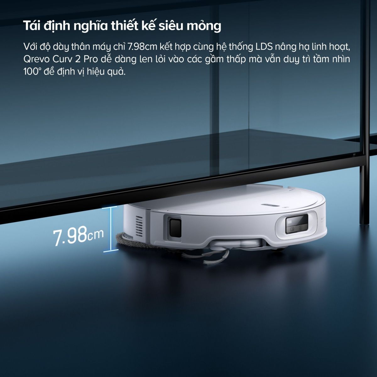 Ưu điểm nổi bật của Robot hút bụi lau nhà Roborock QRevo Curv 2 Pro