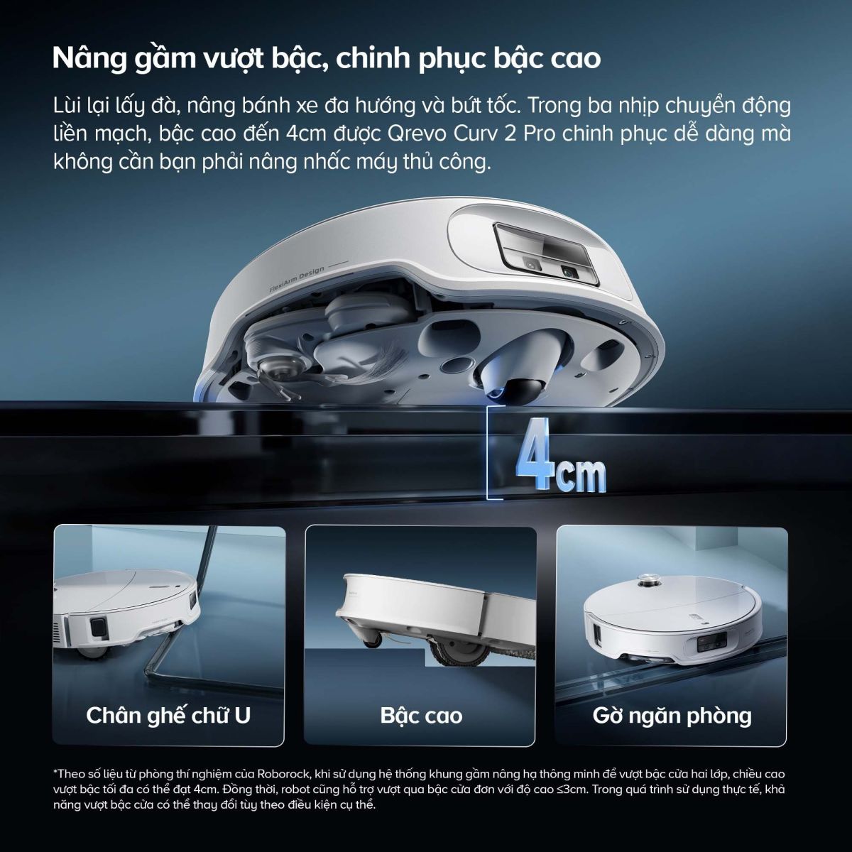 Ưu điểm nổi bật của Robot hút bụi lau nhà Roborock QRevo Curv 2 Pro