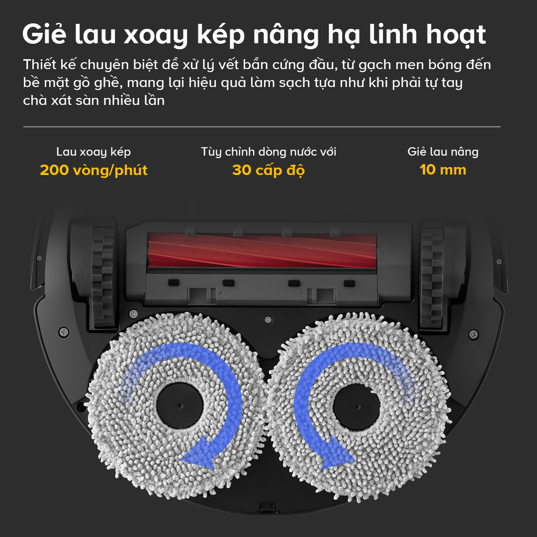 Giẻ lau xoay kép tốc độ cao