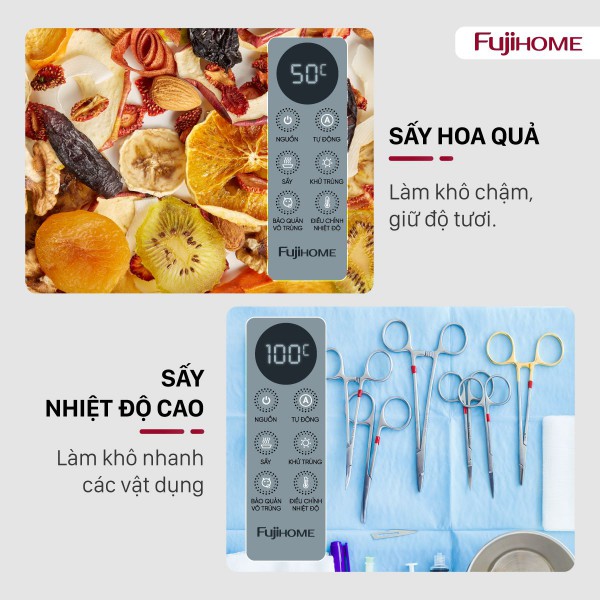 tủ sấy tiệt trùng đa năng Fujihome DD48