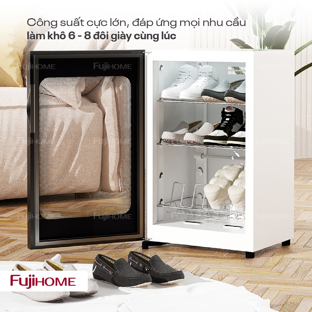 tủ sấy giày dép khử khuẩn Fujihome SD68