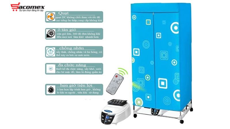 Điểm nổi bật của tủ sấy quần áo Samsung