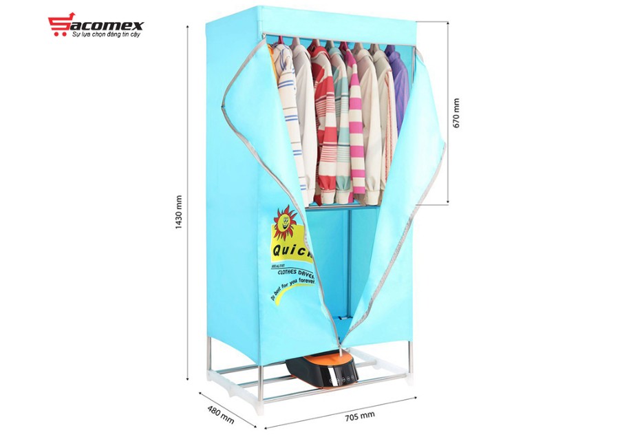 Kích thước tủ sấy quần áo là gì?