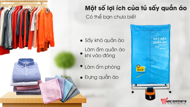 Lợi ích khi sử dụng tủ sấy quần áo gấp gọn