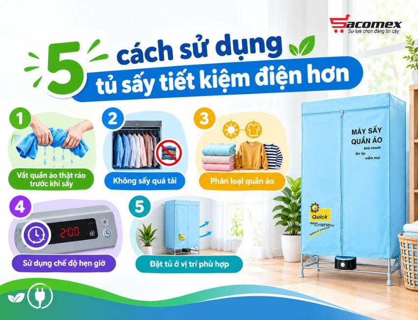 5 cách sử dụng tủ sấy tiết kiệm điện hơn
