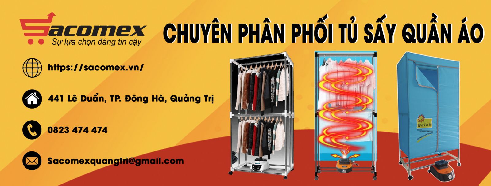 Địa chỉ bán tủ sấy quần áo tại Đông Hà, Quảng Trị uy tín