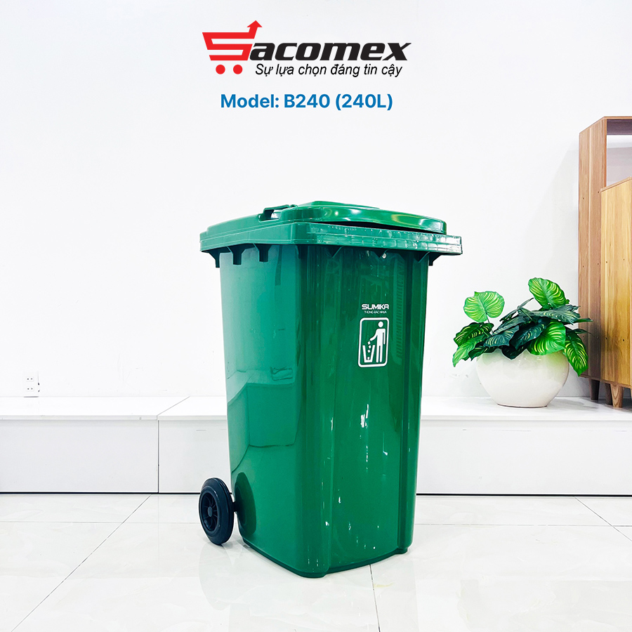 Giới thiệu thùng rác nhựa công nghiệp Sumika B240 240L