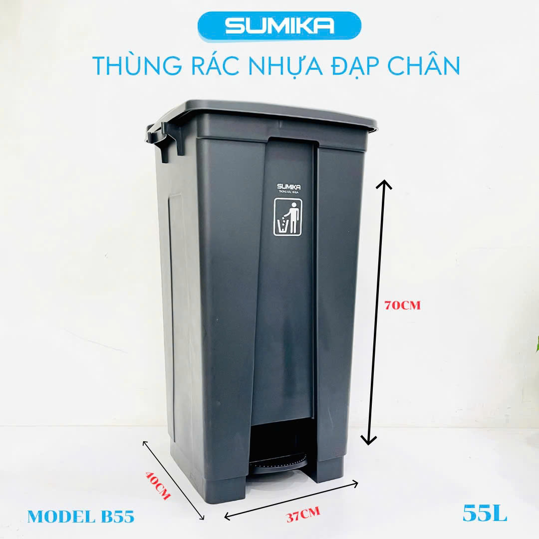 Ưu điểm nổi bật của thùng rác nhựa đạp chân Sumika B55