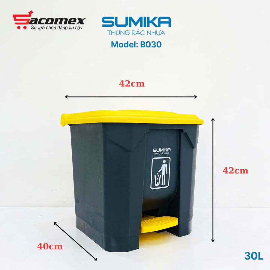 Đặc điểm nổi bật của thùng rác nhựa Sumika B030