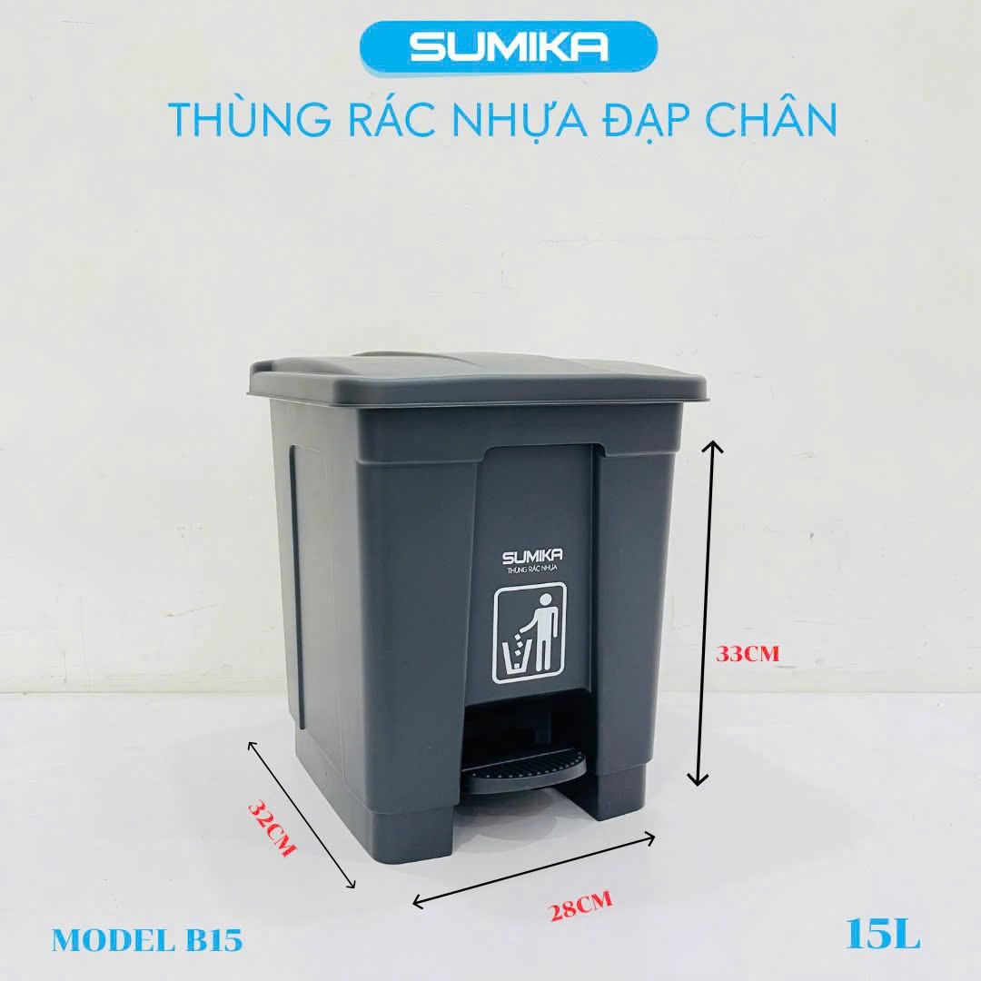 Ứng dụng của thùng rác nhựa gia đình Sumika B15