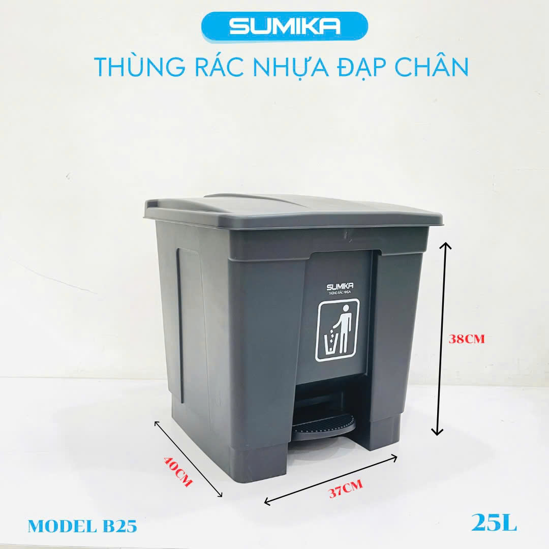 Ứng dụng đa dạng của thùng rác nhựa Sumika B25