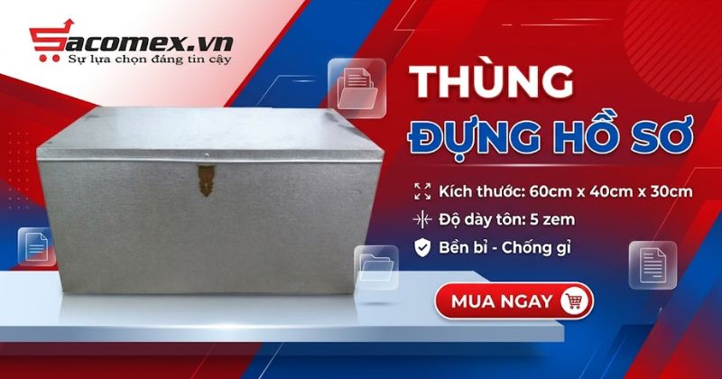 Thùng đựng hồ sơ 60cm x 40cm x 30cm (5 zem)