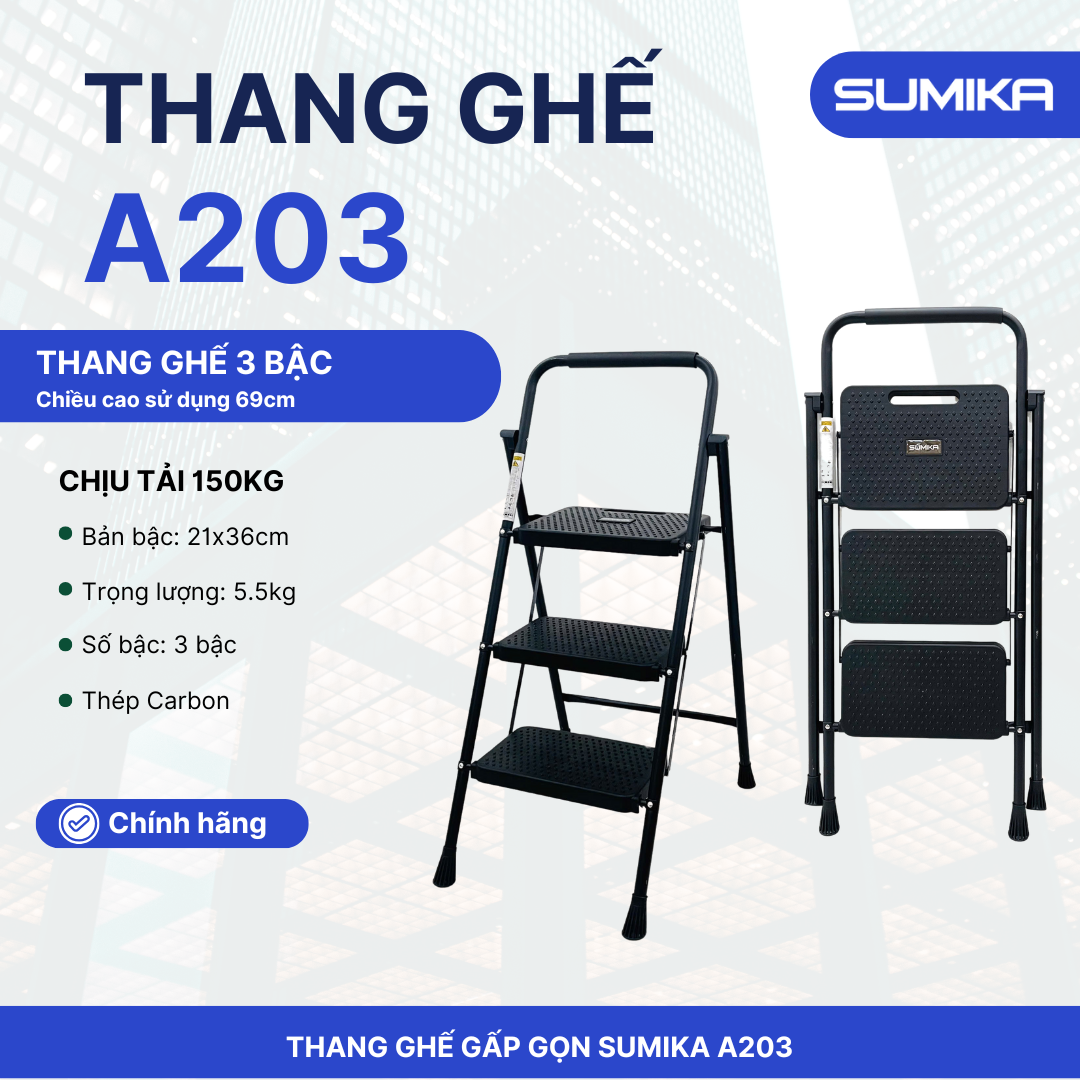 Đặc điểm nổi bật của thang ghế gia đình 03 bậc Sumika A203
