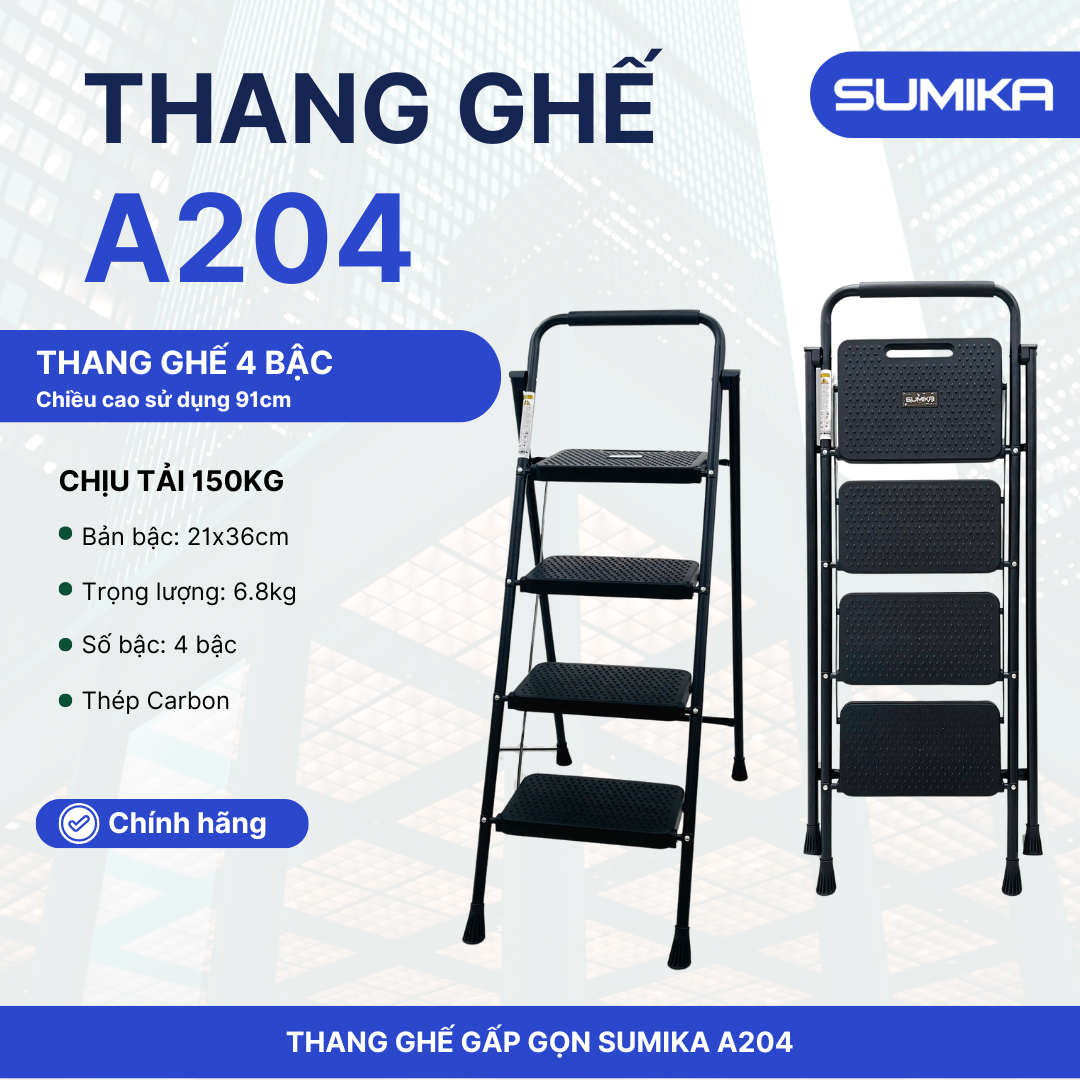 Đặc điểm nổi bật của thang ghế gia đình 04 bậc Sumika A204