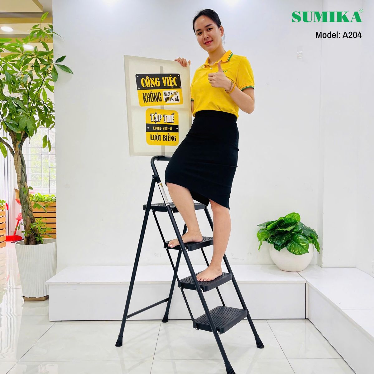 Ứng dụng của thang ghế gia đình 04 bậc Sumika A204 trong gia đình