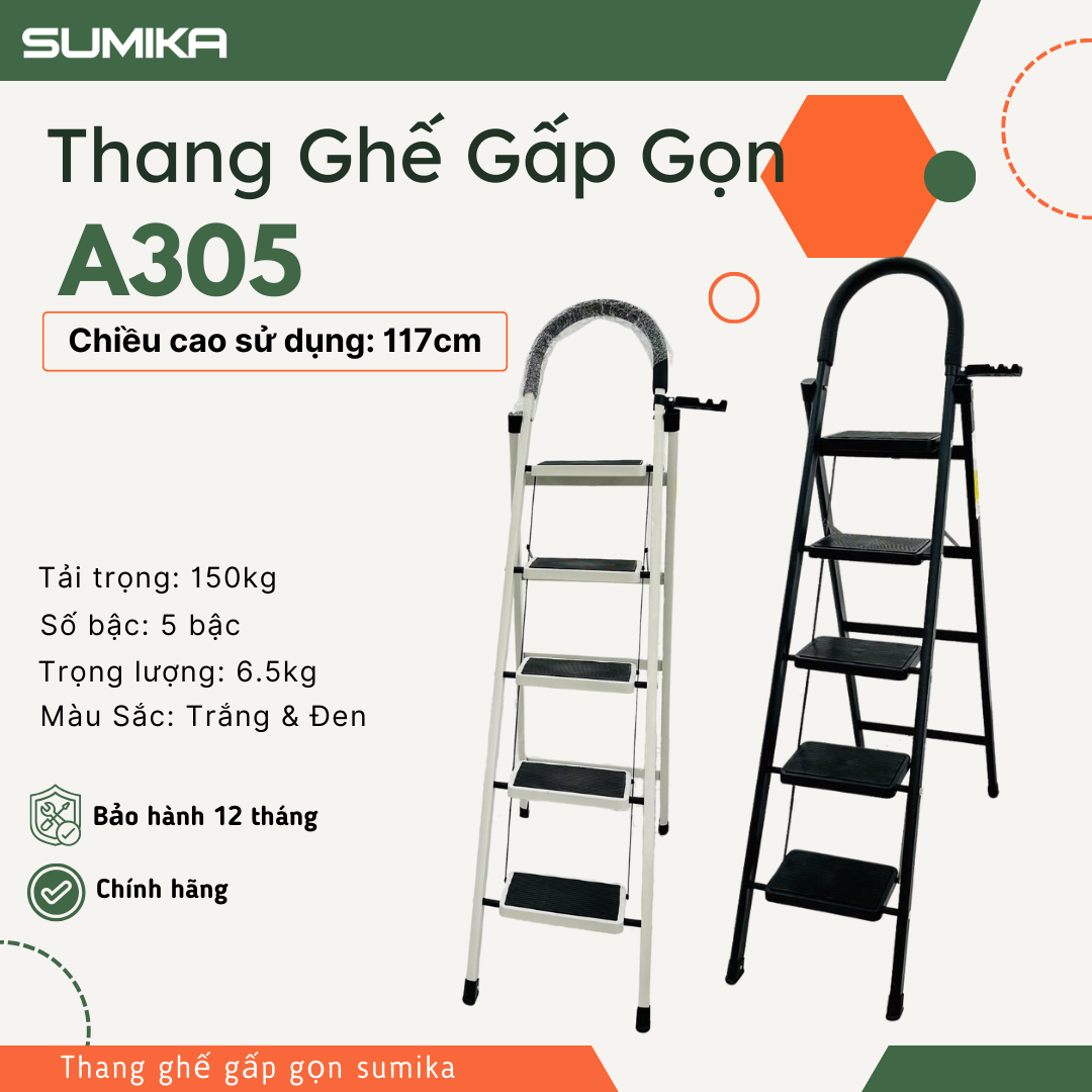 Ưu điểm nổi bật của thang ghế gia đình 05 bậc Sumika A305