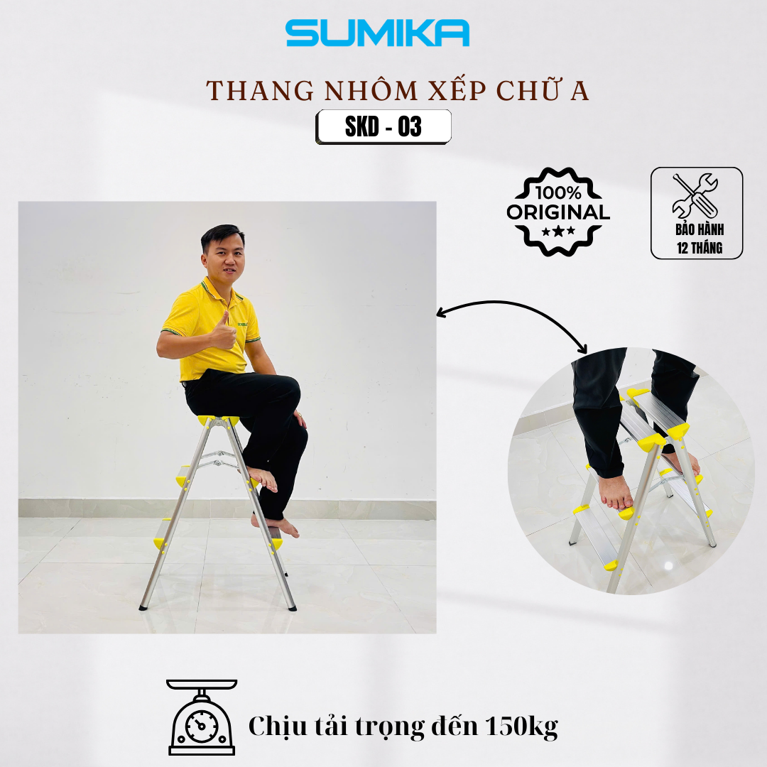 Ưu điểm nổi bật của thang nhôm xếp chữ A Sumika SKD03