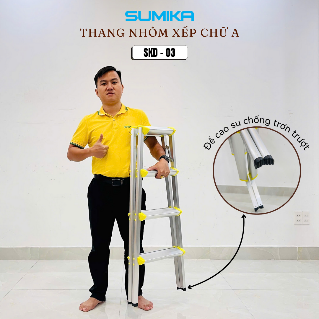 Ưu điểm nổi bật của thang nhôm xếp chữ A Sumika SKD03