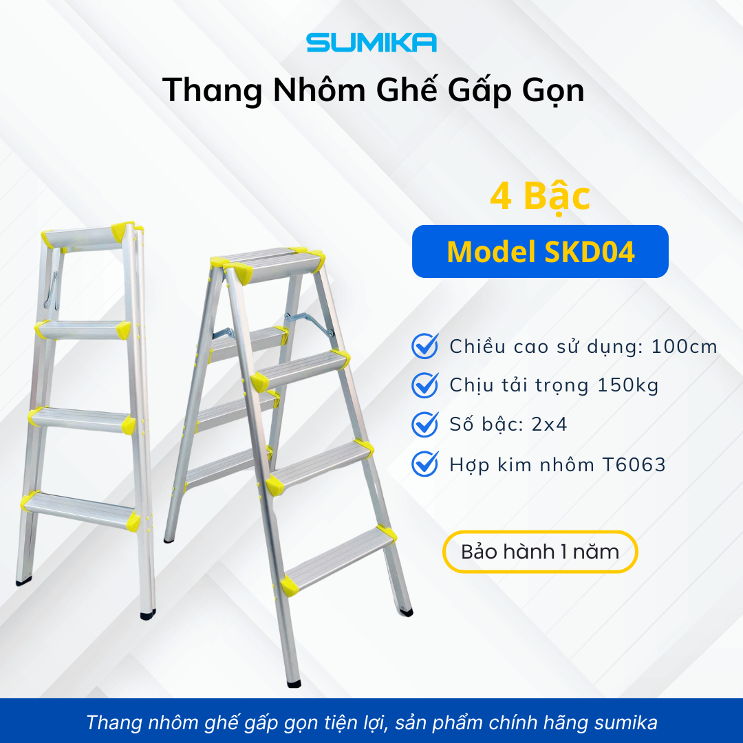 Đặc điểm nổi bật của thang nhôm xếp chữ A Sumika SKD04
